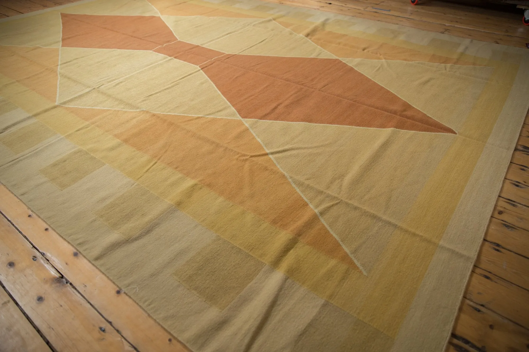 10x14.5 Vintage Contemporary Kilim Carpet