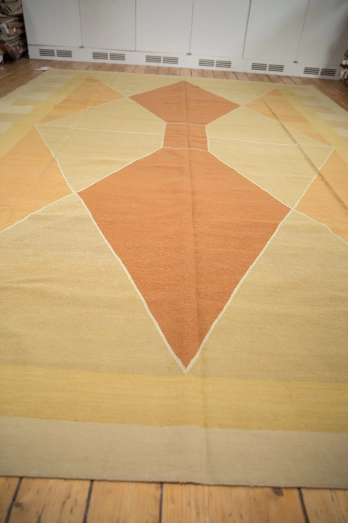 10x14.5 Vintage Contemporary Kilim Carpet