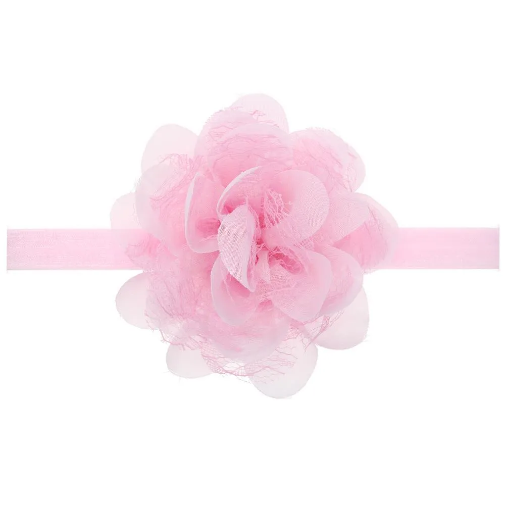 12 Colors Flowers Headbands Baby Children Hair Sticks Elastic Kids Hair Accessories Flowers Girls Head Bands Infant Headband