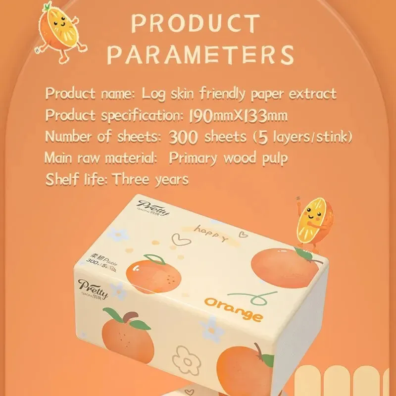 20 Large Packs Of Tissue Paper, 300 Sheets per Pack, Full Box Of Household Toilet Paper, Can be Used As Tissue Paper, Toilet Paper, Napkin Paper, Etc.
