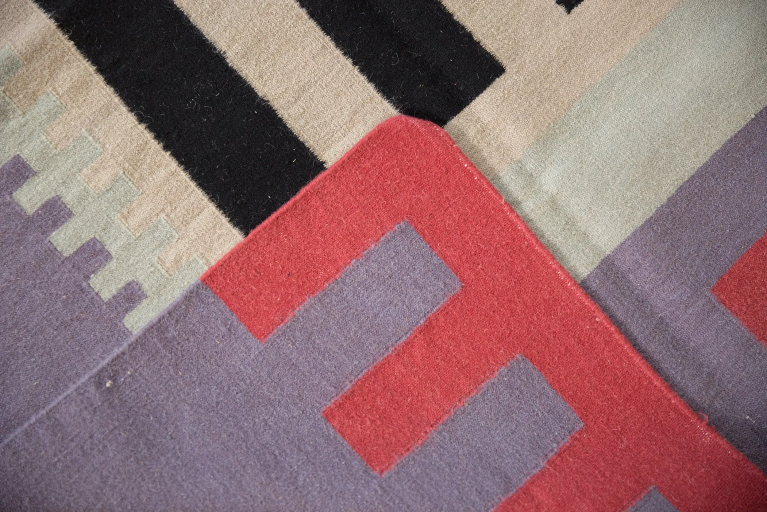4x11.5 Vintage Contemporary Kilim Rug Runner