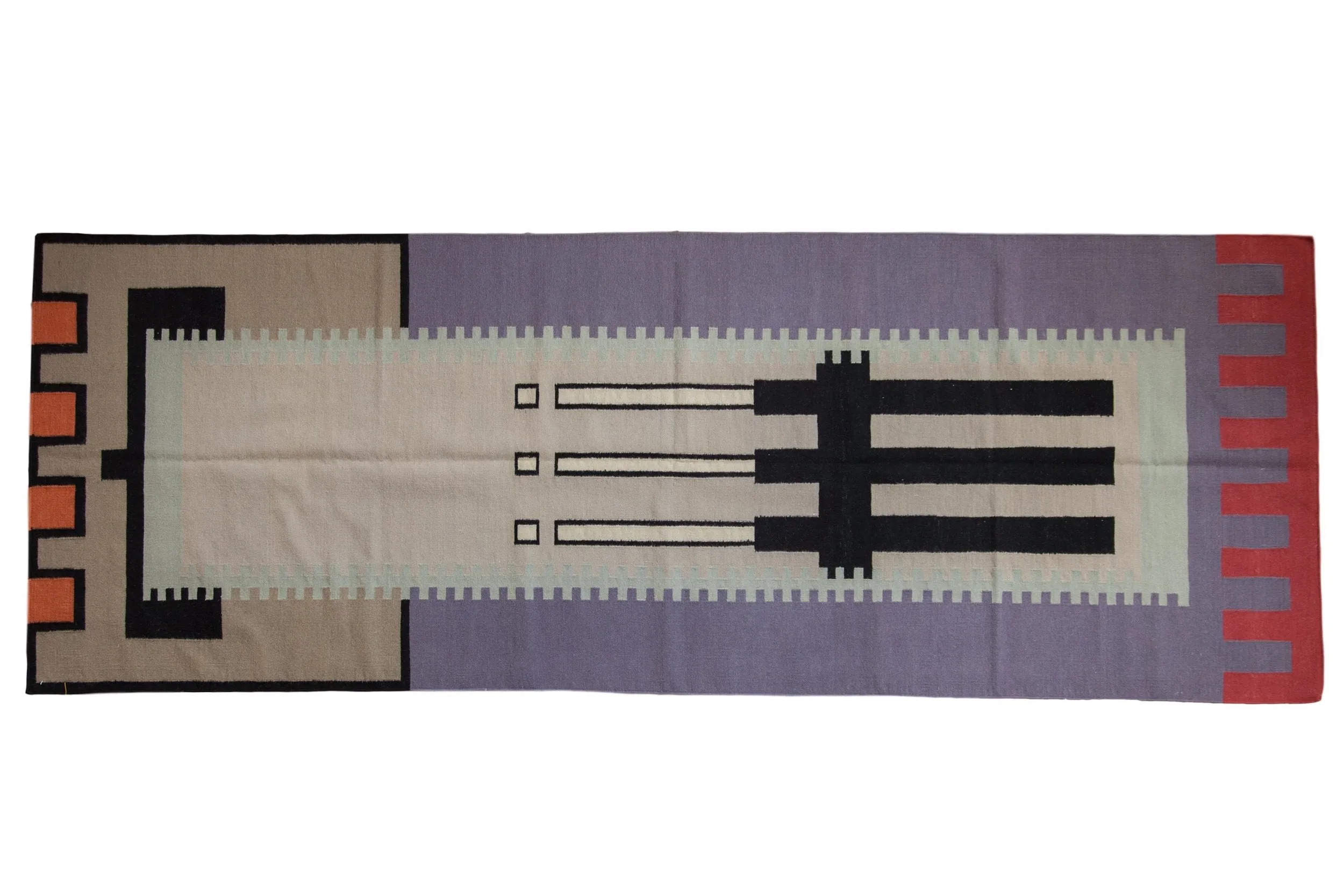 4x11.5 Vintage Contemporary Kilim Rug Runner