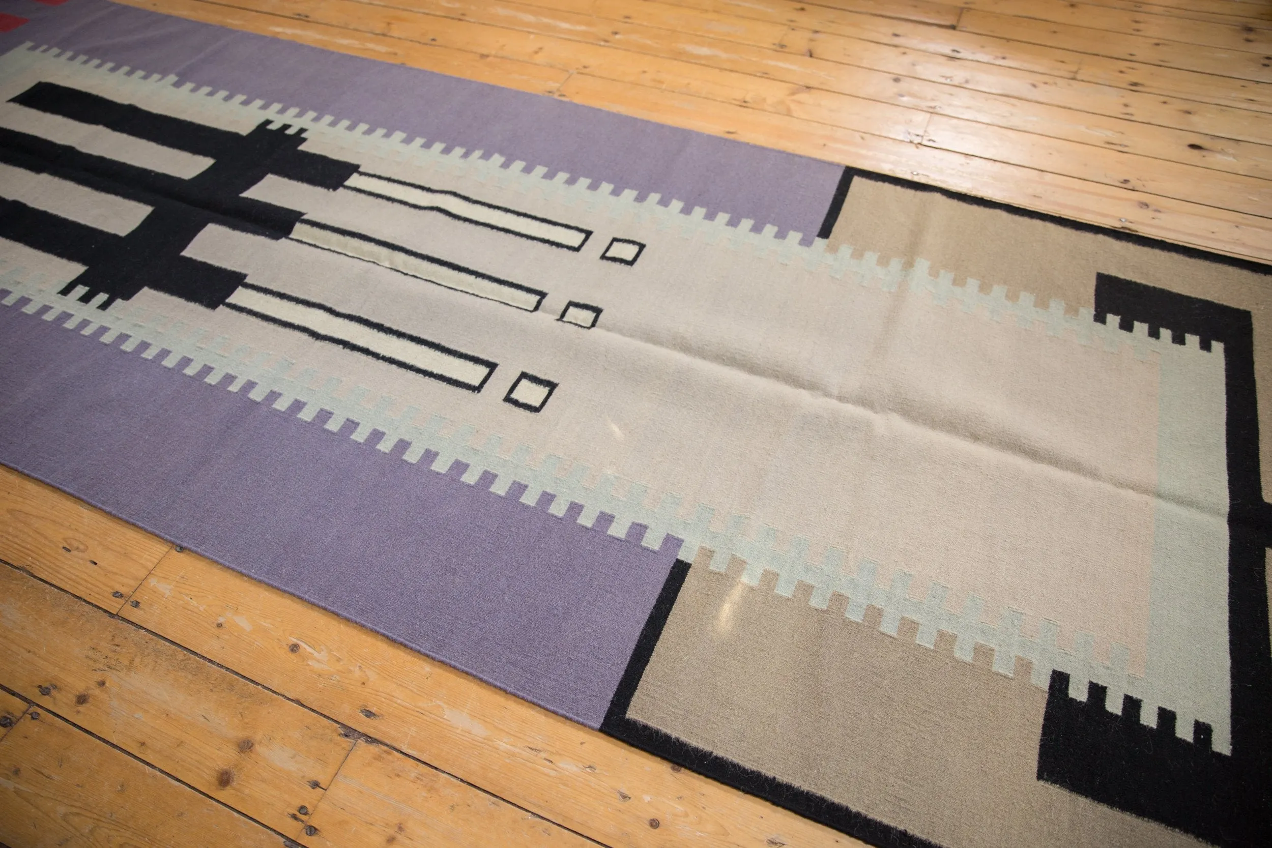 4x11.5 Vintage Contemporary Kilim Rug Runner