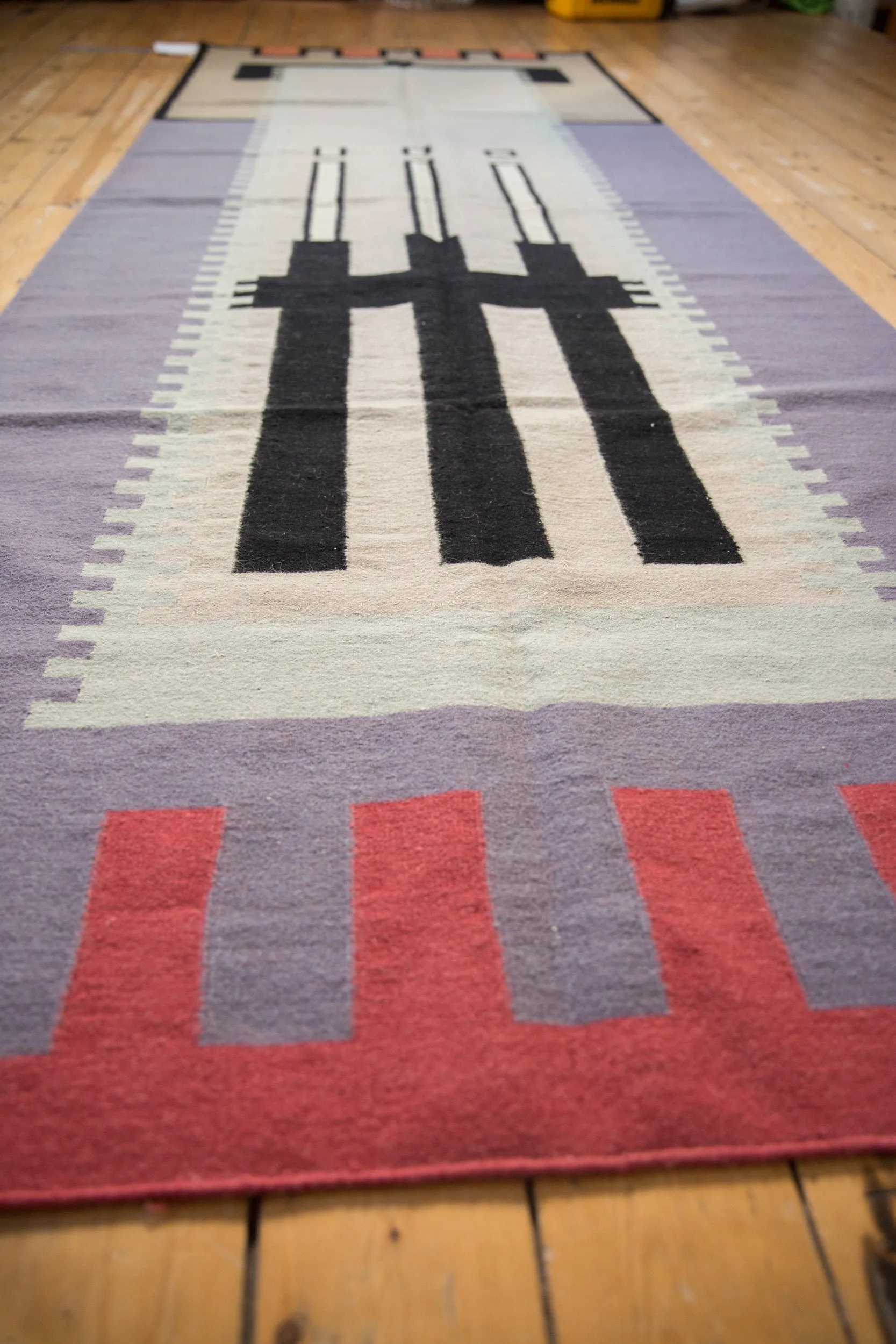 4x11.5 Vintage Contemporary Kilim Rug Runner