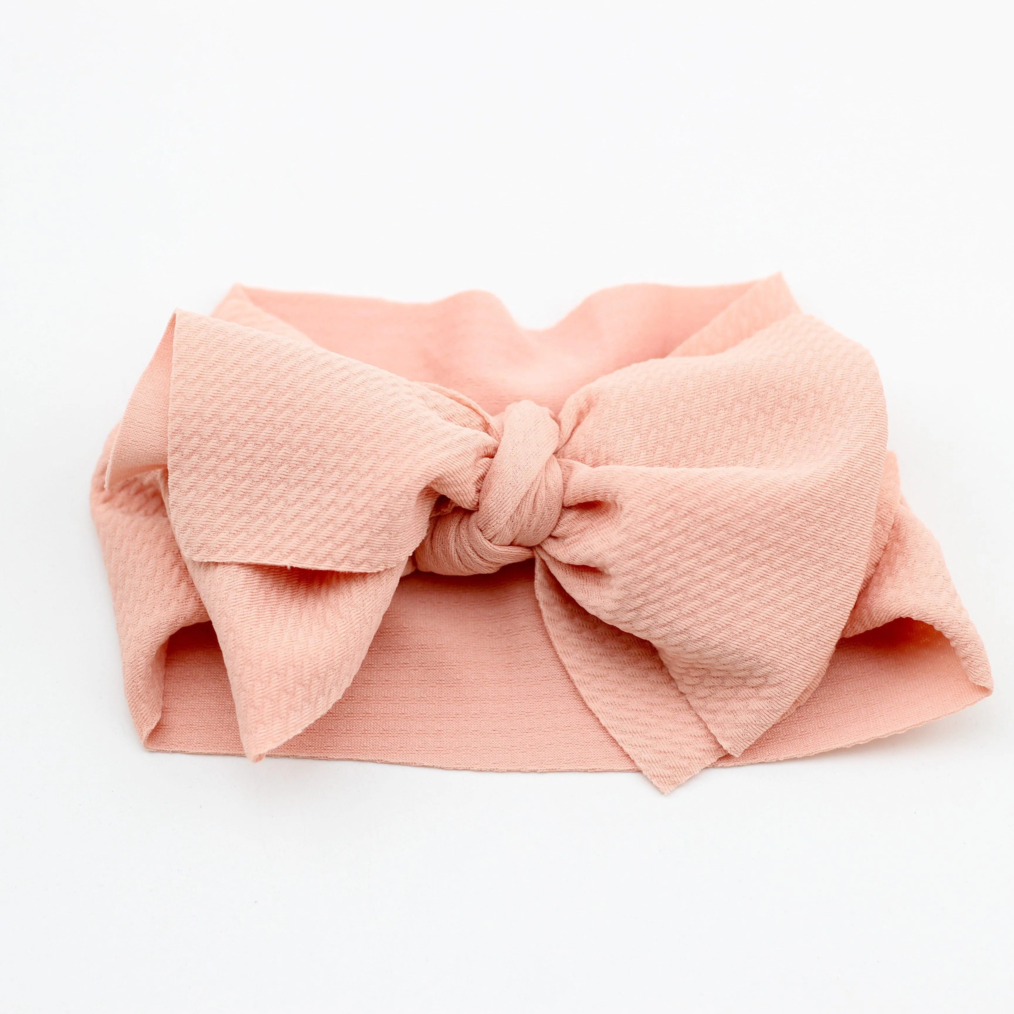 Adjustable Big Bow Headwrap  Top Knot Headbands Over Sized Bow Hair Turban for Newborn Girl
