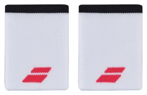 Babolat Jumbo Logo Wristband - White / Strike Red