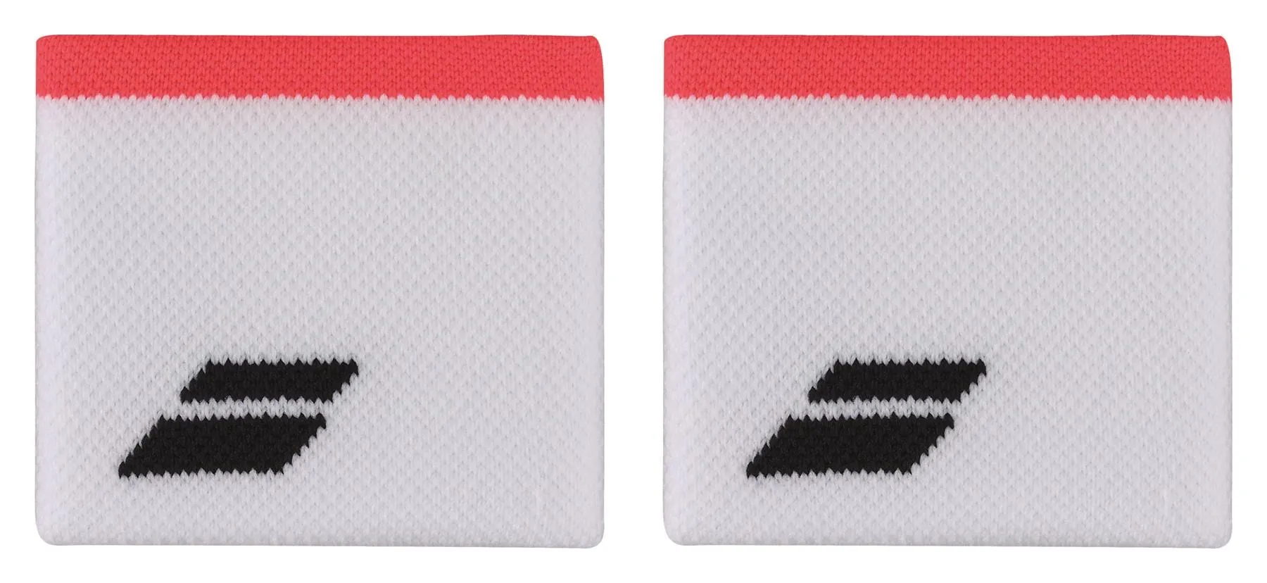 Babolat Logo Wristband - White / Strike Red