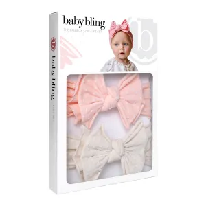 Baby Bling SHAB 2PK Box Set - Tropical Peach Dot   Oatmeal Dot