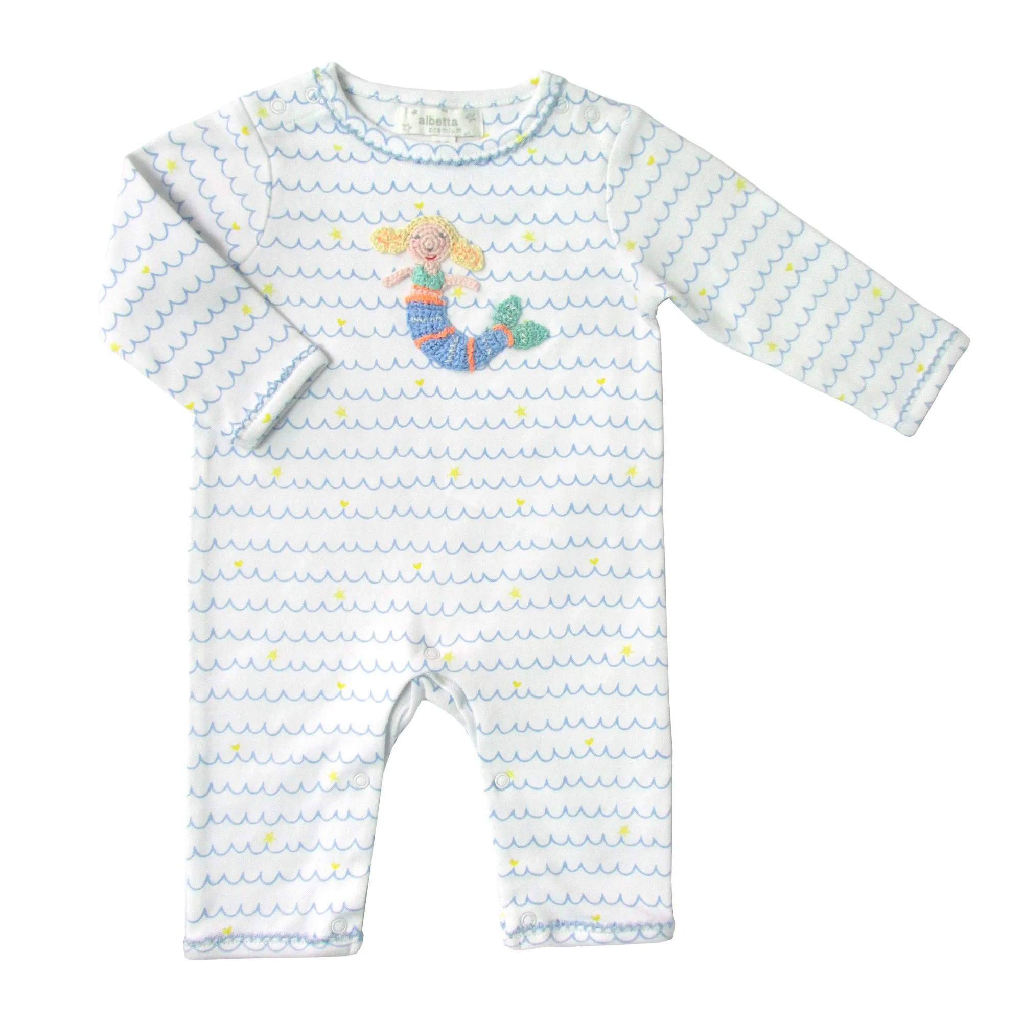 Baby Girls Crochet Mermaid Onesie