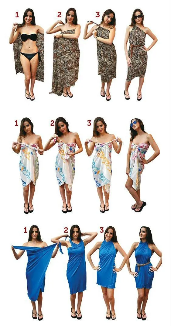 Blue bouquet Sarong Wrap 44x69 water marbled Habotai Silk.