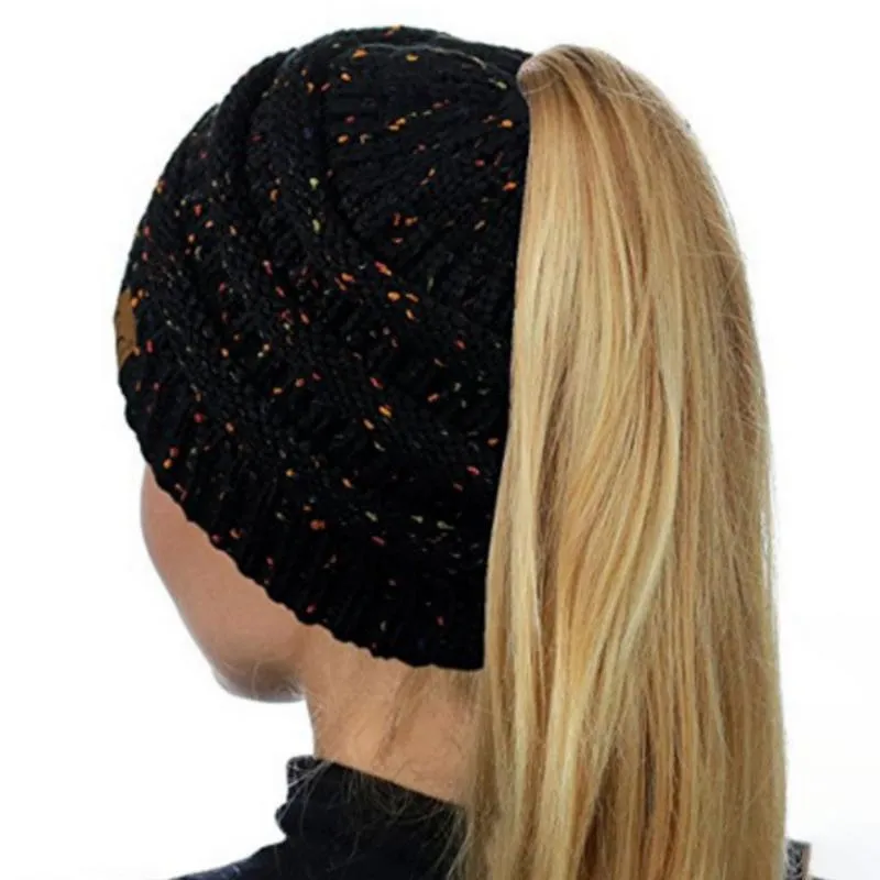 CC Dotted Ponytail Beanie New Style-Buy 1 Get 2 Free
