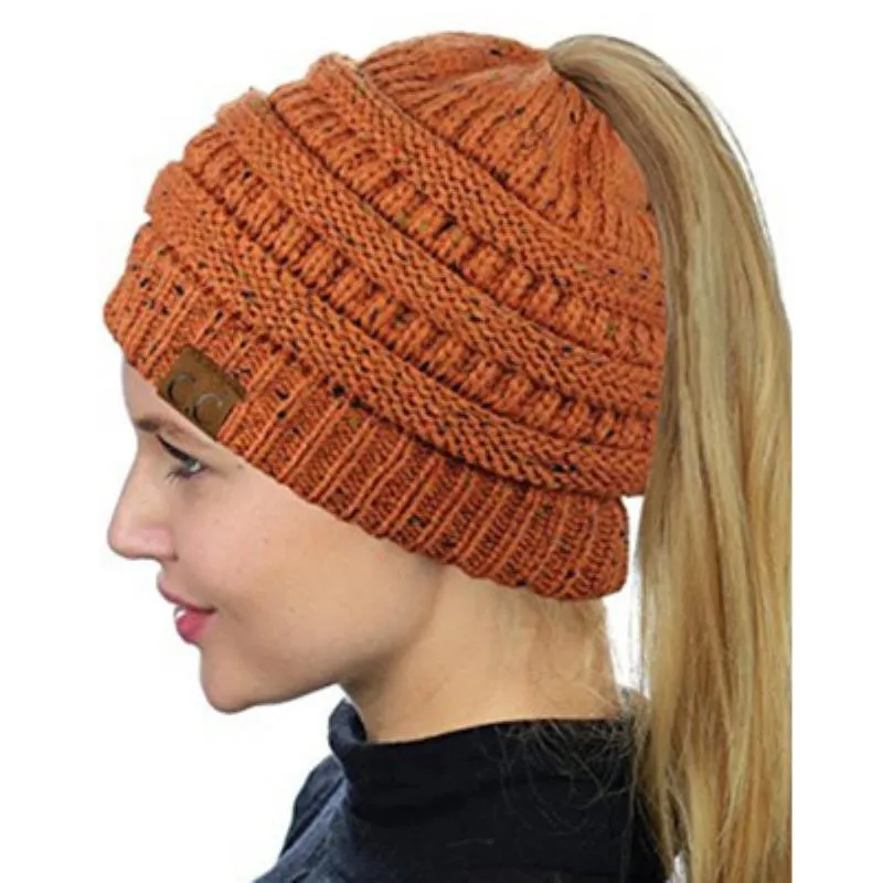 CC Dotted Ponytail Beanie New Style-Buy 1 Get 2 Free