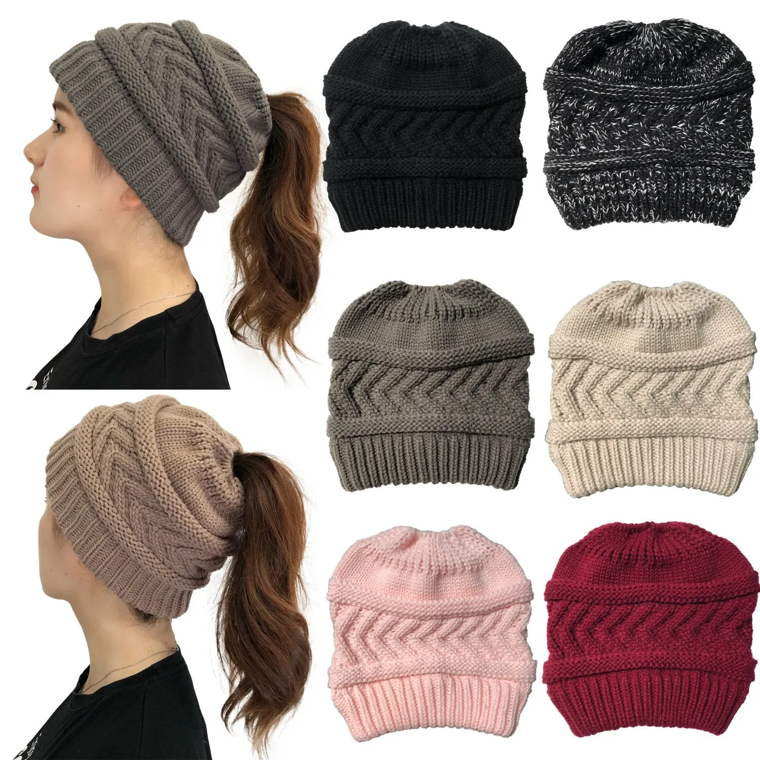 CC Mash up Ponytail Beanie New Style-Buy 1 Get 2 Free