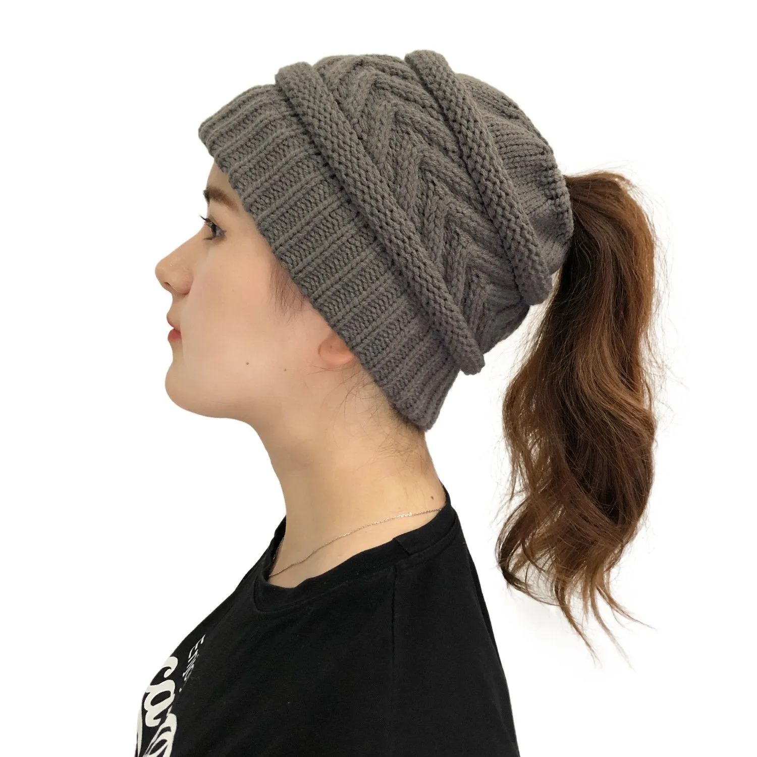 CC Mash up Ponytail Beanie New Style-Buy 1 Get 2 Free