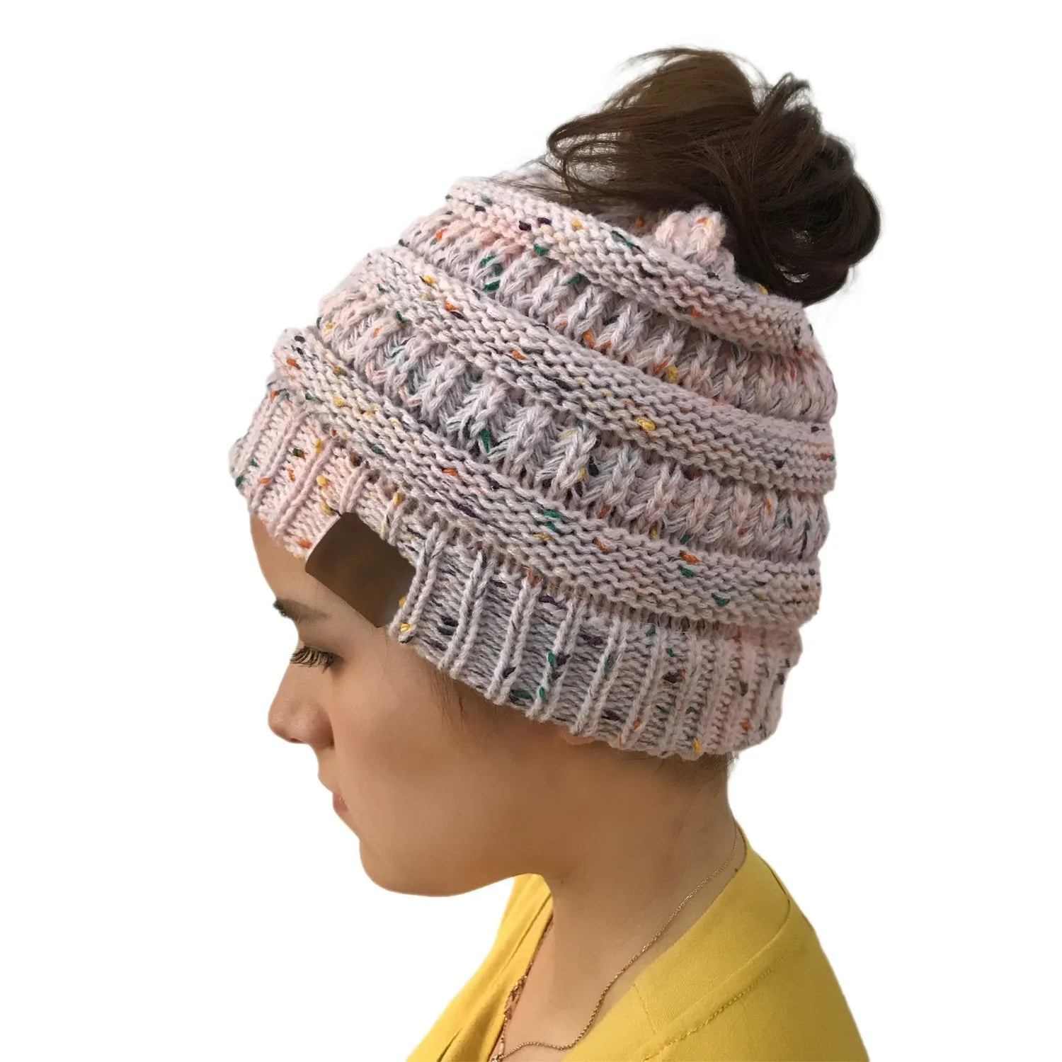 CC Point Yarn Messy Bun Beanie New Style-Buy 1 Get 2 Free