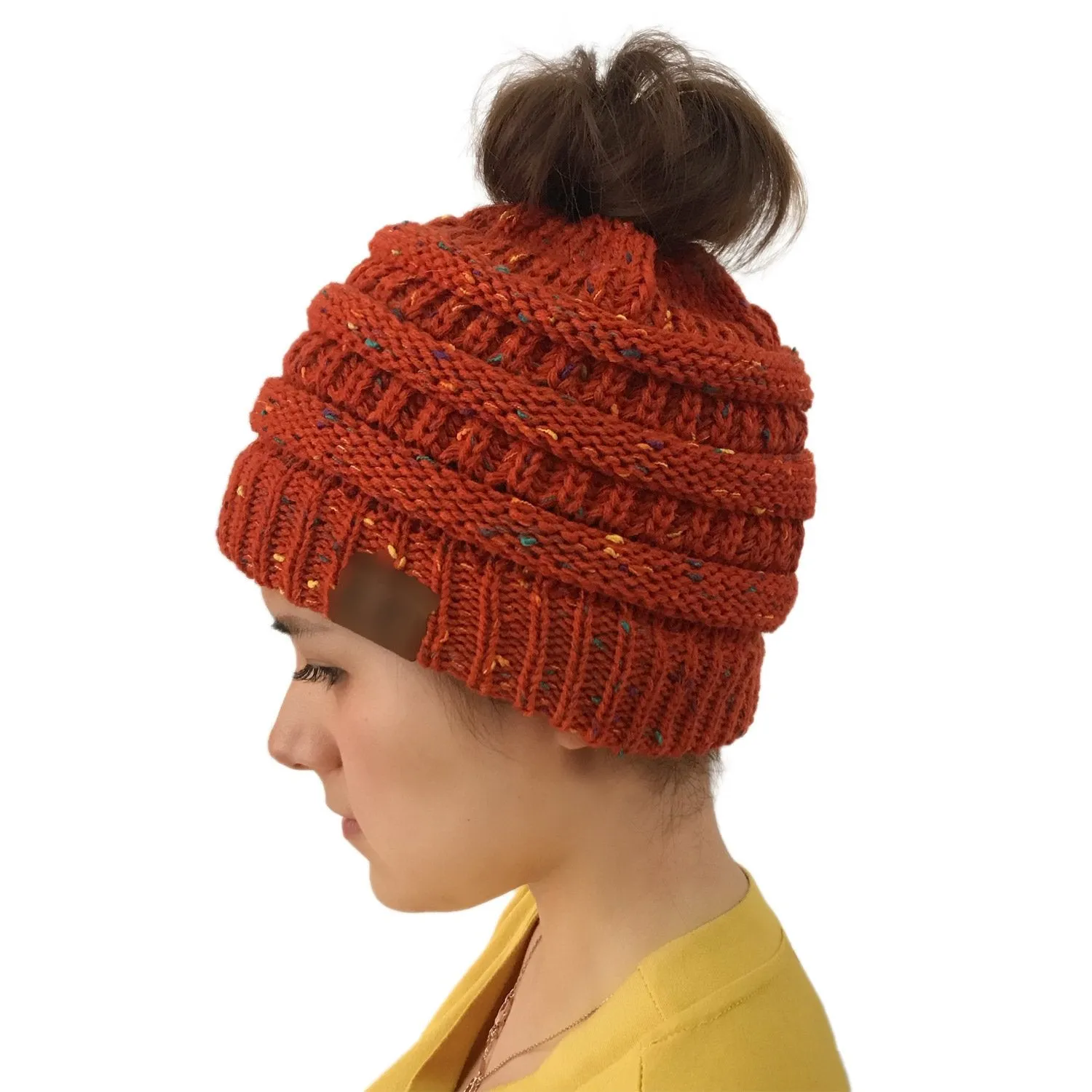 CC Point Yarn Messy Bun Beanie New Style-Buy 1 Get 2 Free