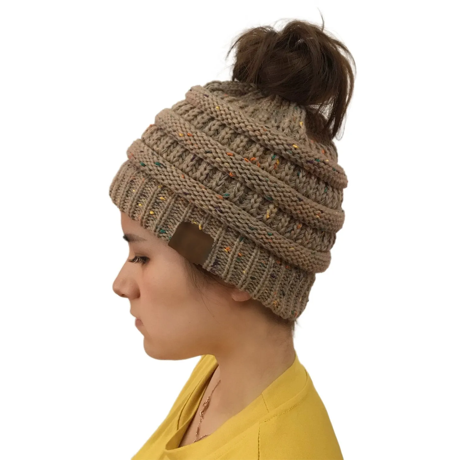 CC Point Yarn Messy Bun Beanie New Style-Buy 1 Get 2 Free