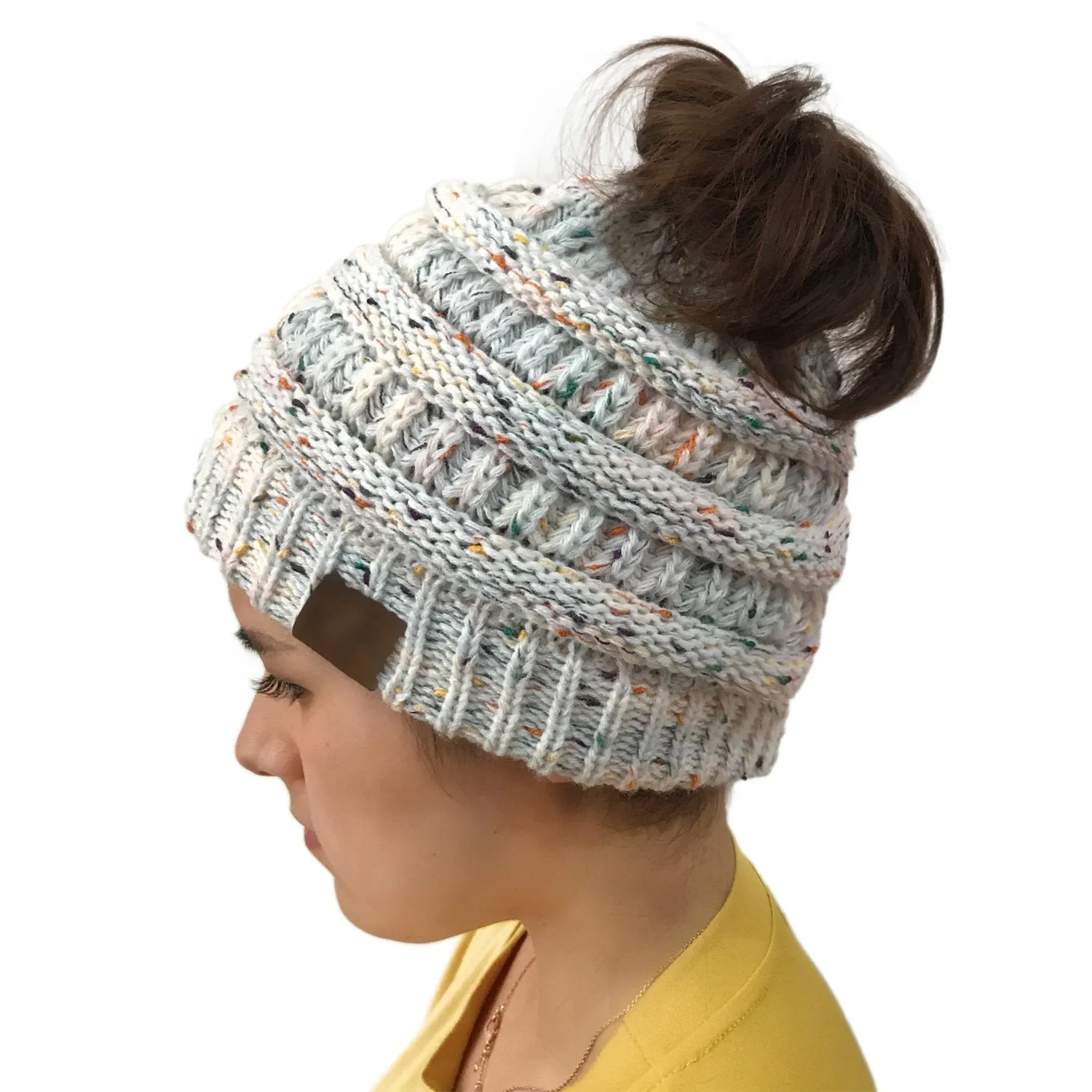 CC Point Yarn Messy Bun Beanie New Style-Buy 1 Get 2 Free