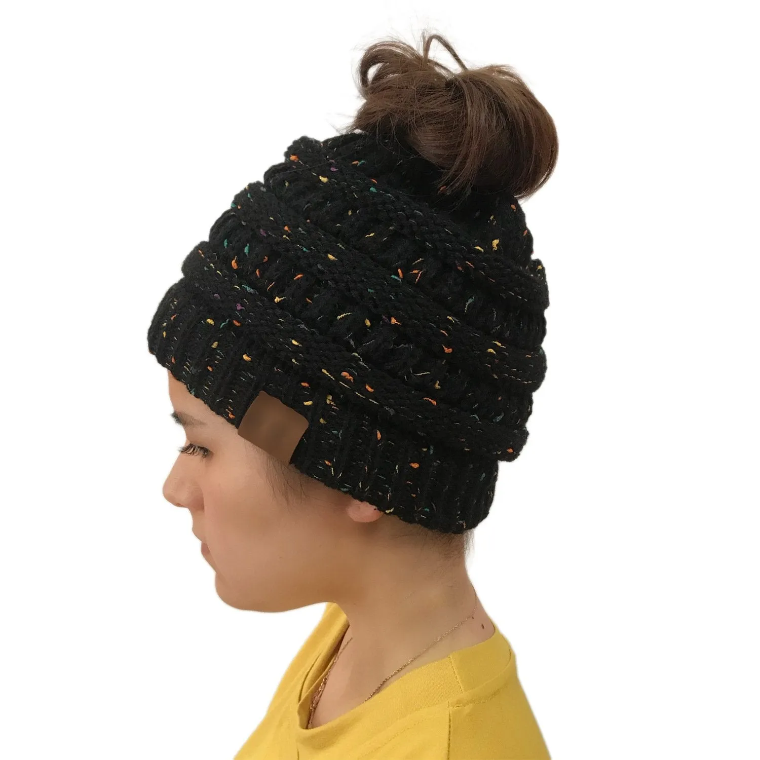 CC Point Yarn Messy Bun Beanie New Style-Buy 1 Get 2 Free