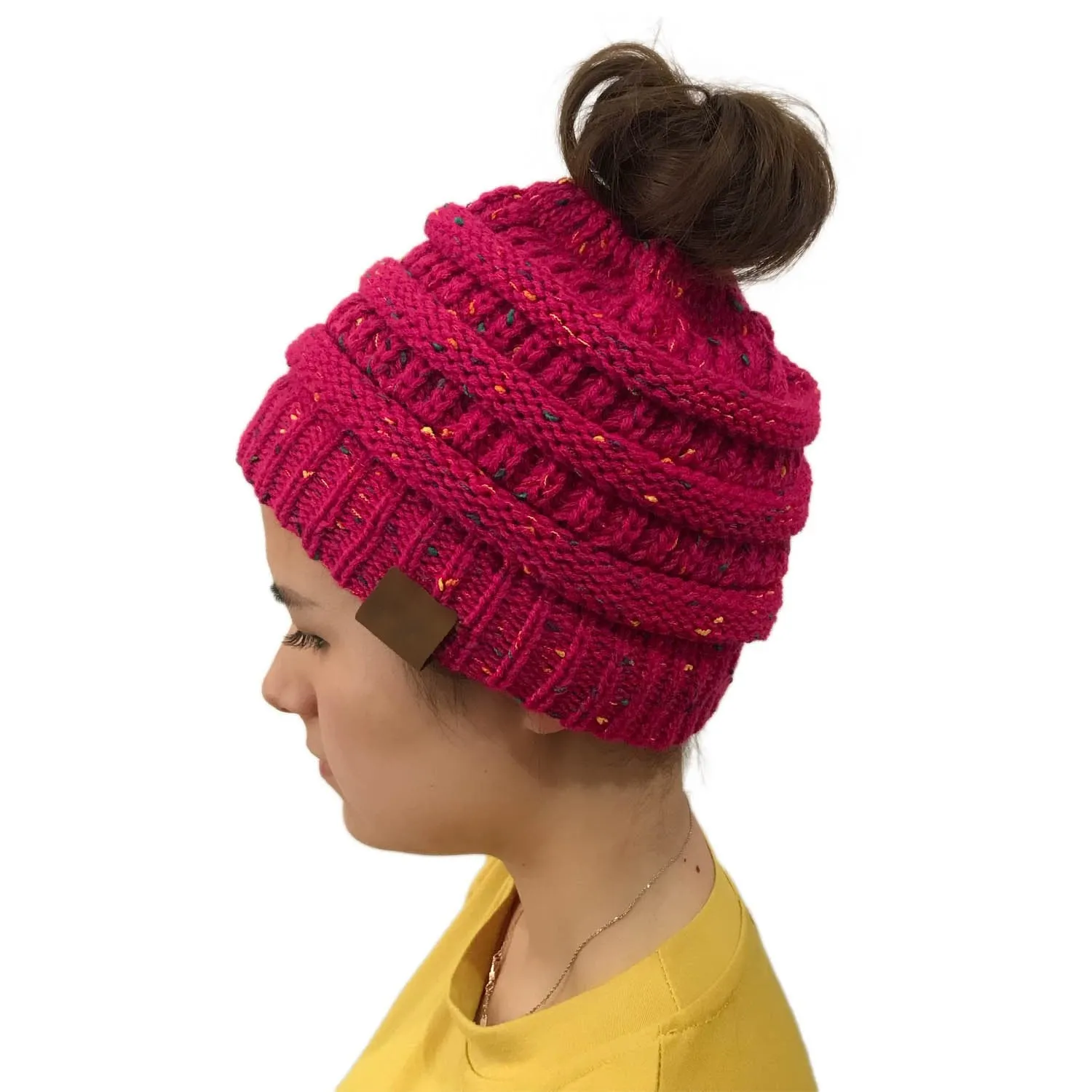 CC Point Yarn Messy Bun Beanie New Style-Buy 1 Get 2 Free