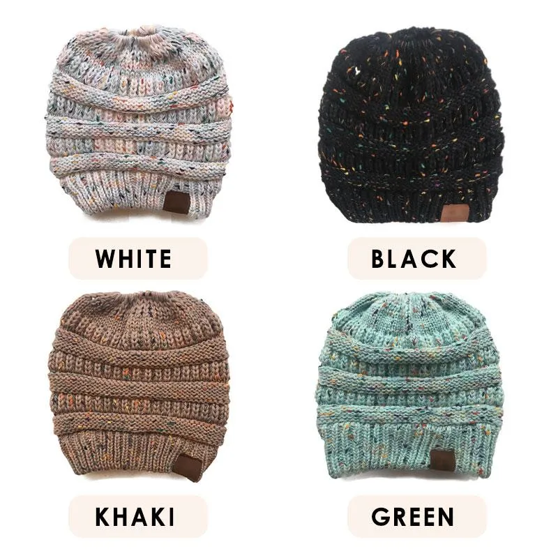 CC Point Yarn Messy Bun Beanie New Style-Buy 1 Get 2 Free