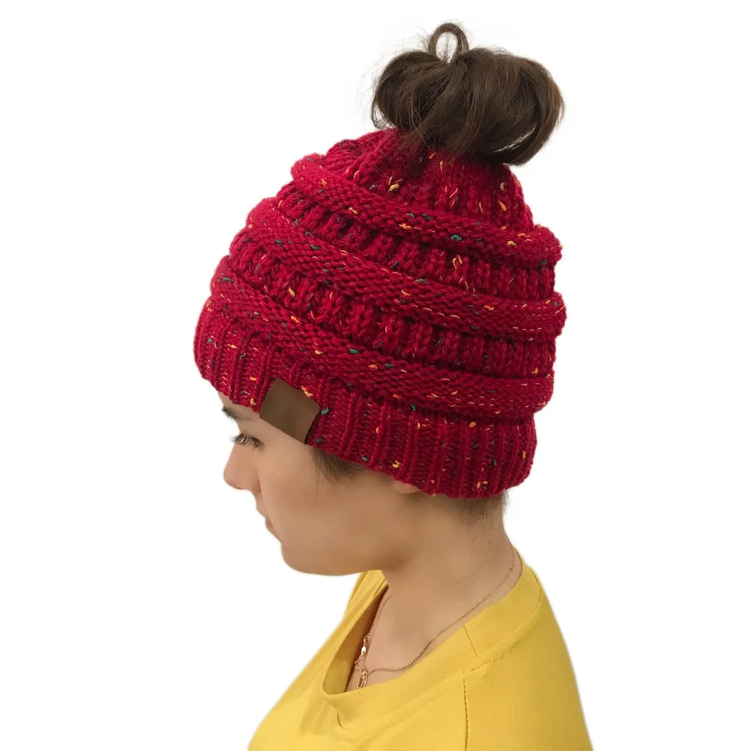 CC Point Yarn Messy Bun Beanie New Style-Buy 1 Get 2 Free