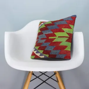 Chevron Multi Color Kilim Pillow Cover 16x16 3982