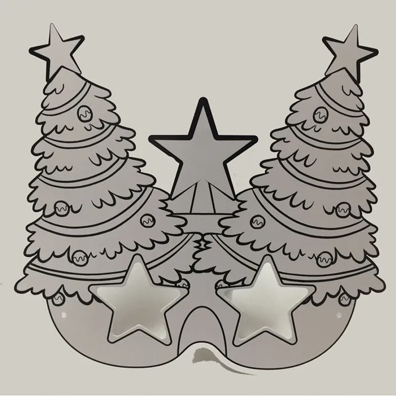 Christmas Tree Colour-In Mask
