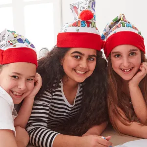 Colour-In Santa Hat - Bulk Buy