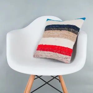 Contemporary Multiple Color Kilim Pillow Cover 16x16 7465
