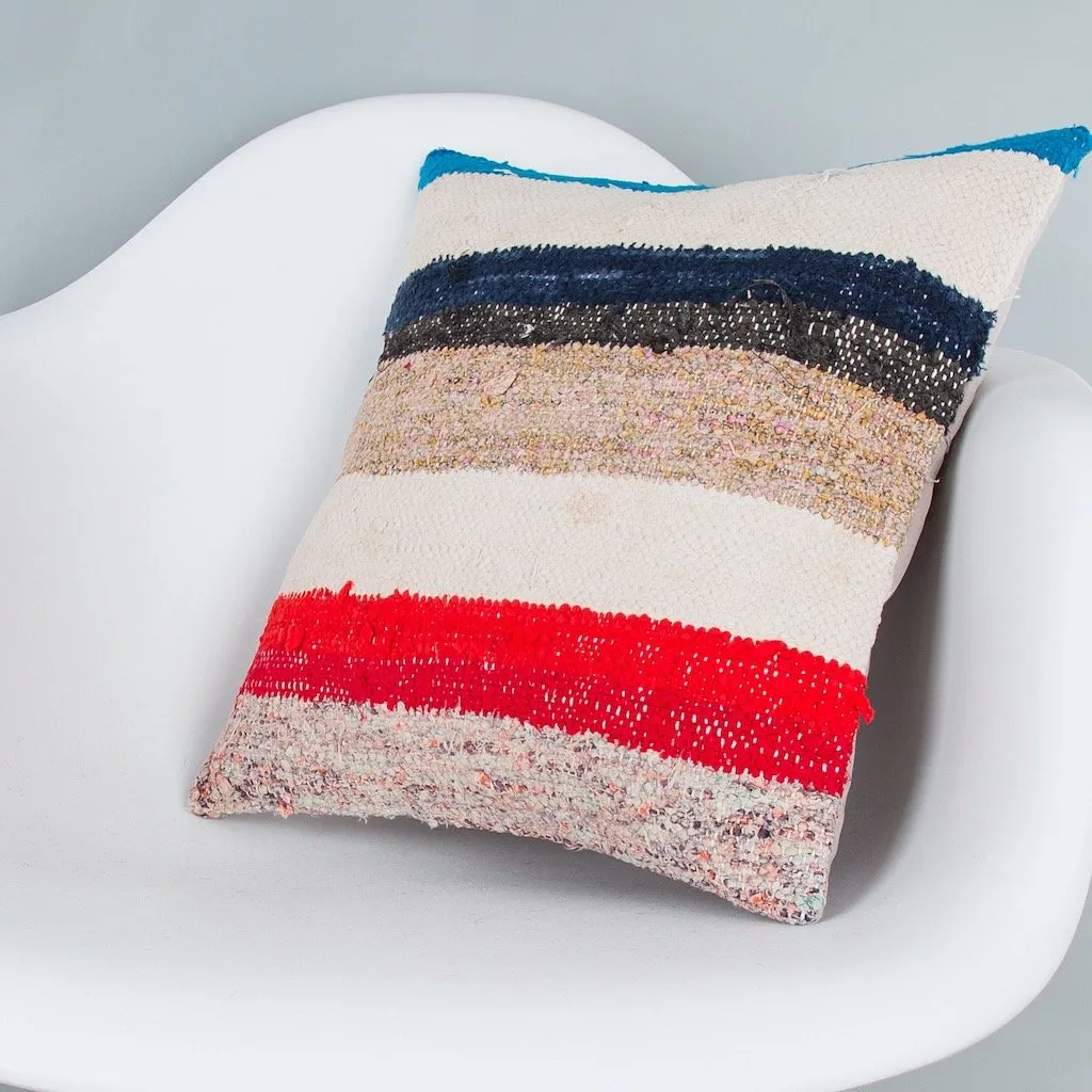 Contemporary Multiple Color Kilim Pillow Cover 16x16 7465
