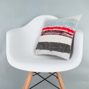 Contemporary Multiple Color Kilim Pillow Cover 16x16 7470