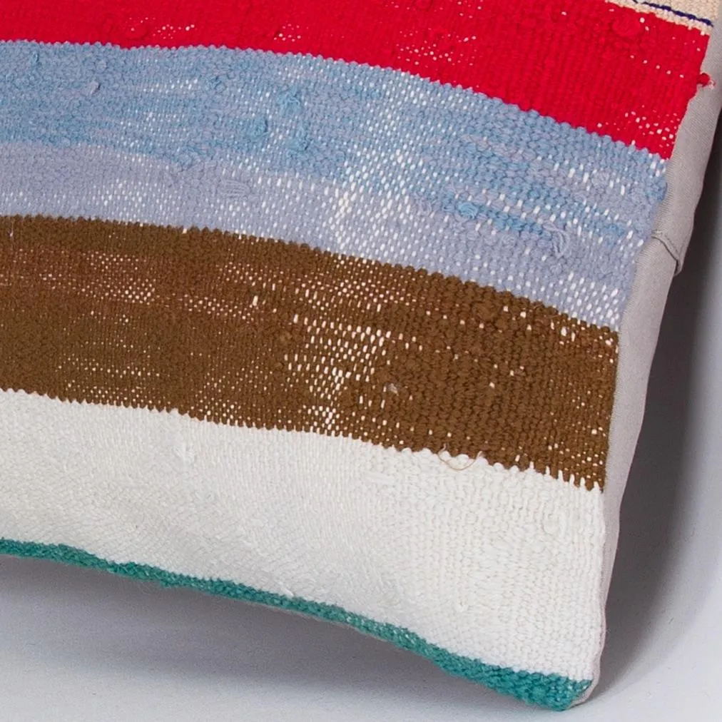 Contemporary Multiple Color Kilim Pillow Cover 16x16 7566