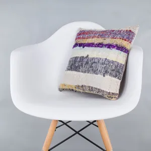 Contemporary Multiple Color Kilim Pillow Cover 16x16 7920
