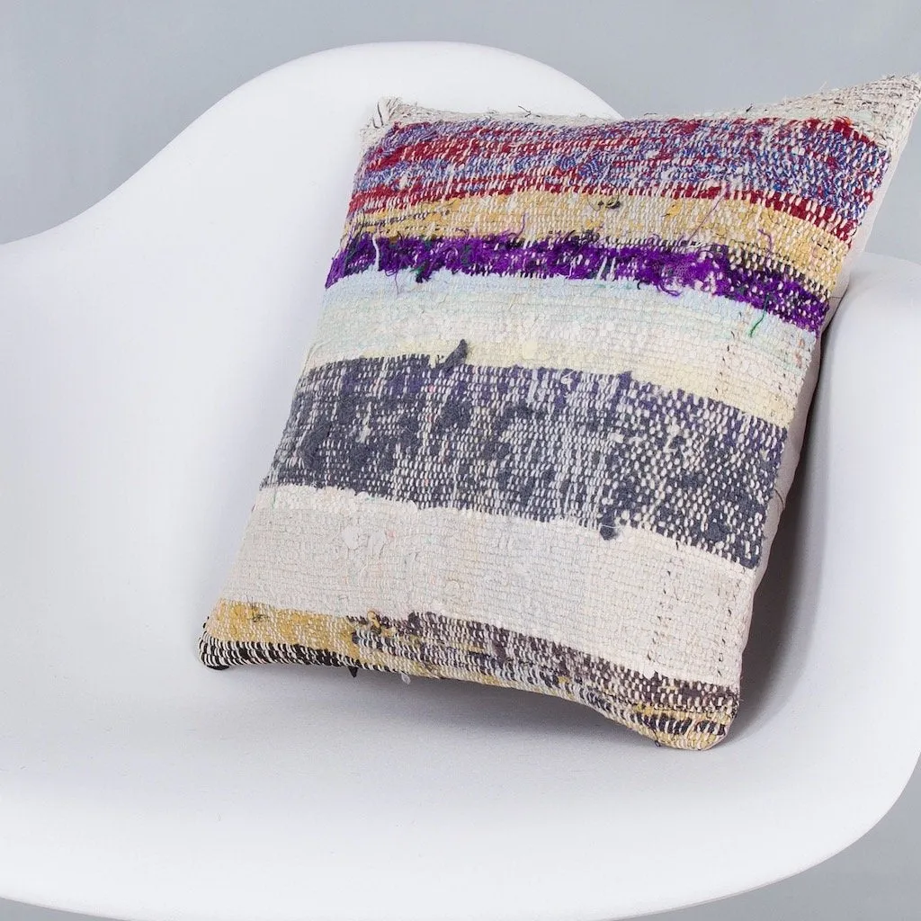 Contemporary Multiple Color Kilim Pillow Cover 16x16 7920