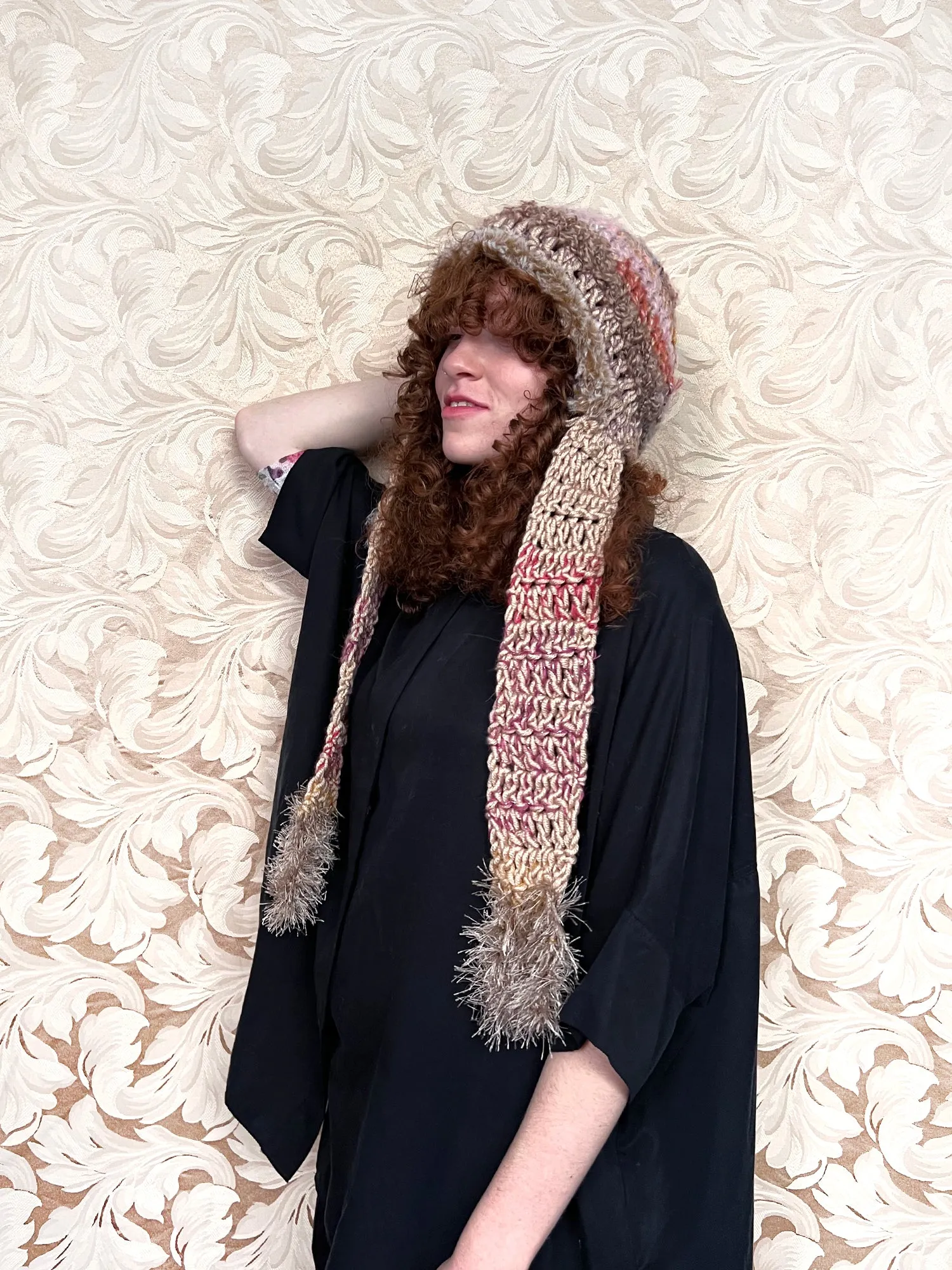 Cool Cat Crochet Hat #1 L/XL