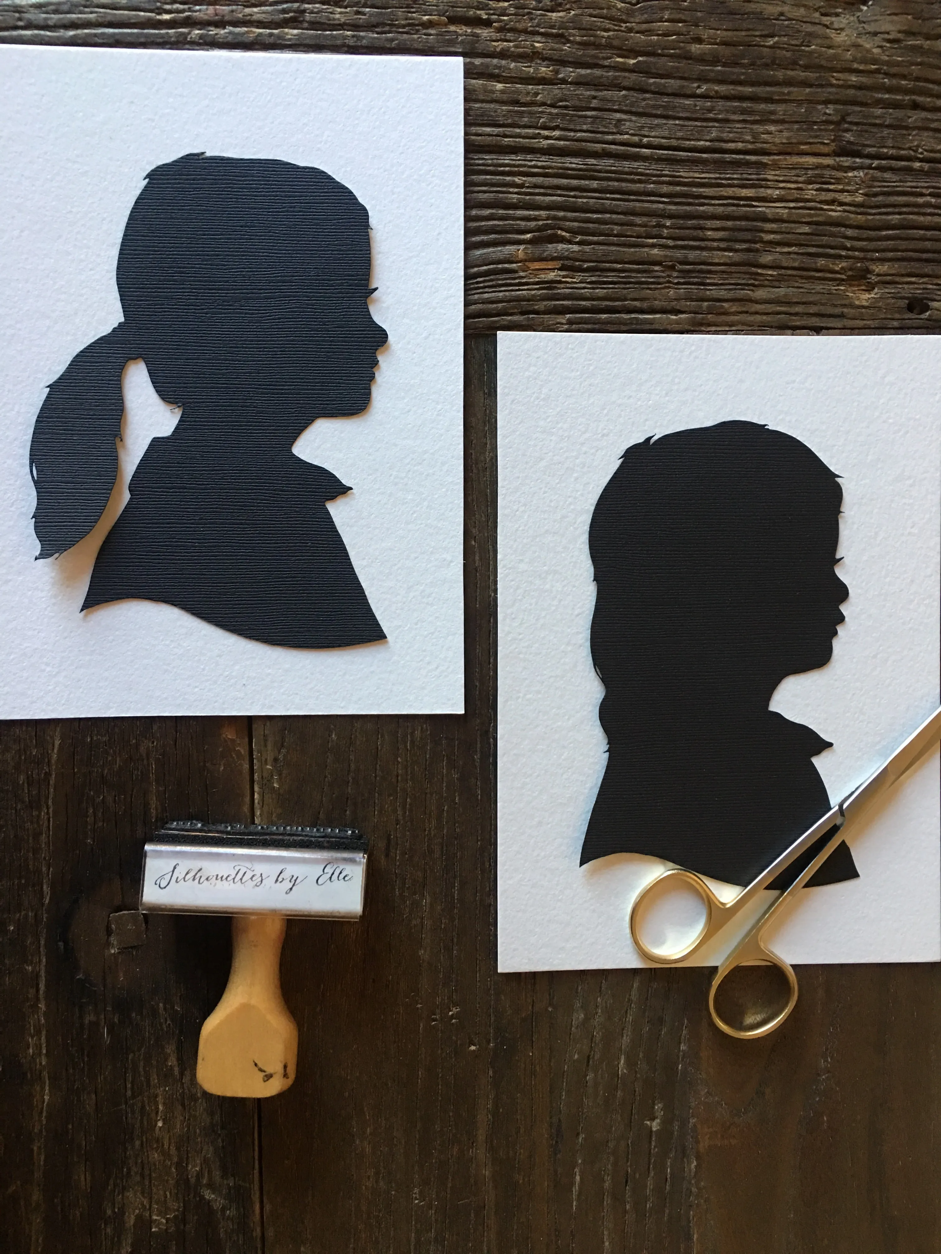 Custom Hand Cut Silhouettes by Elle