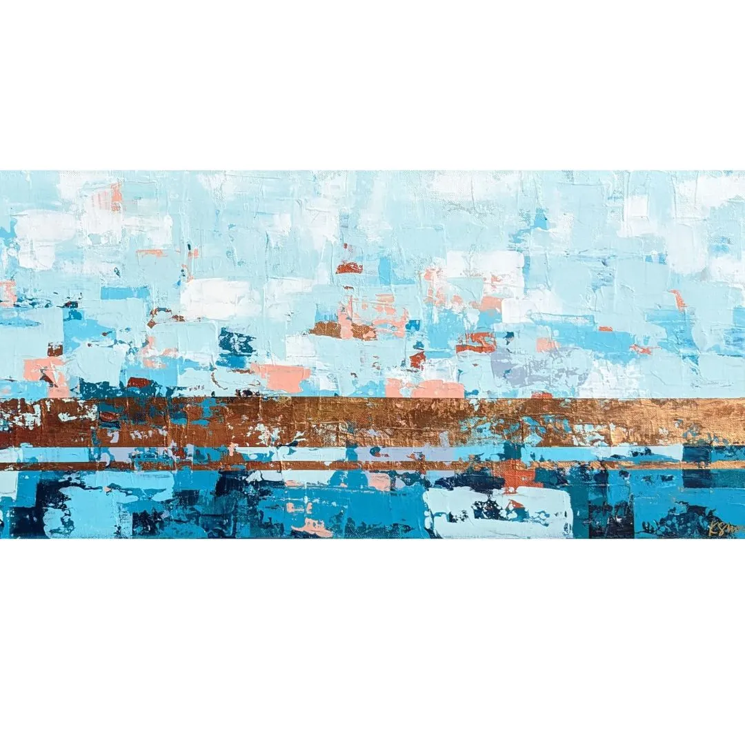 Daybreak | 12" x 36" Original Abstract Painting