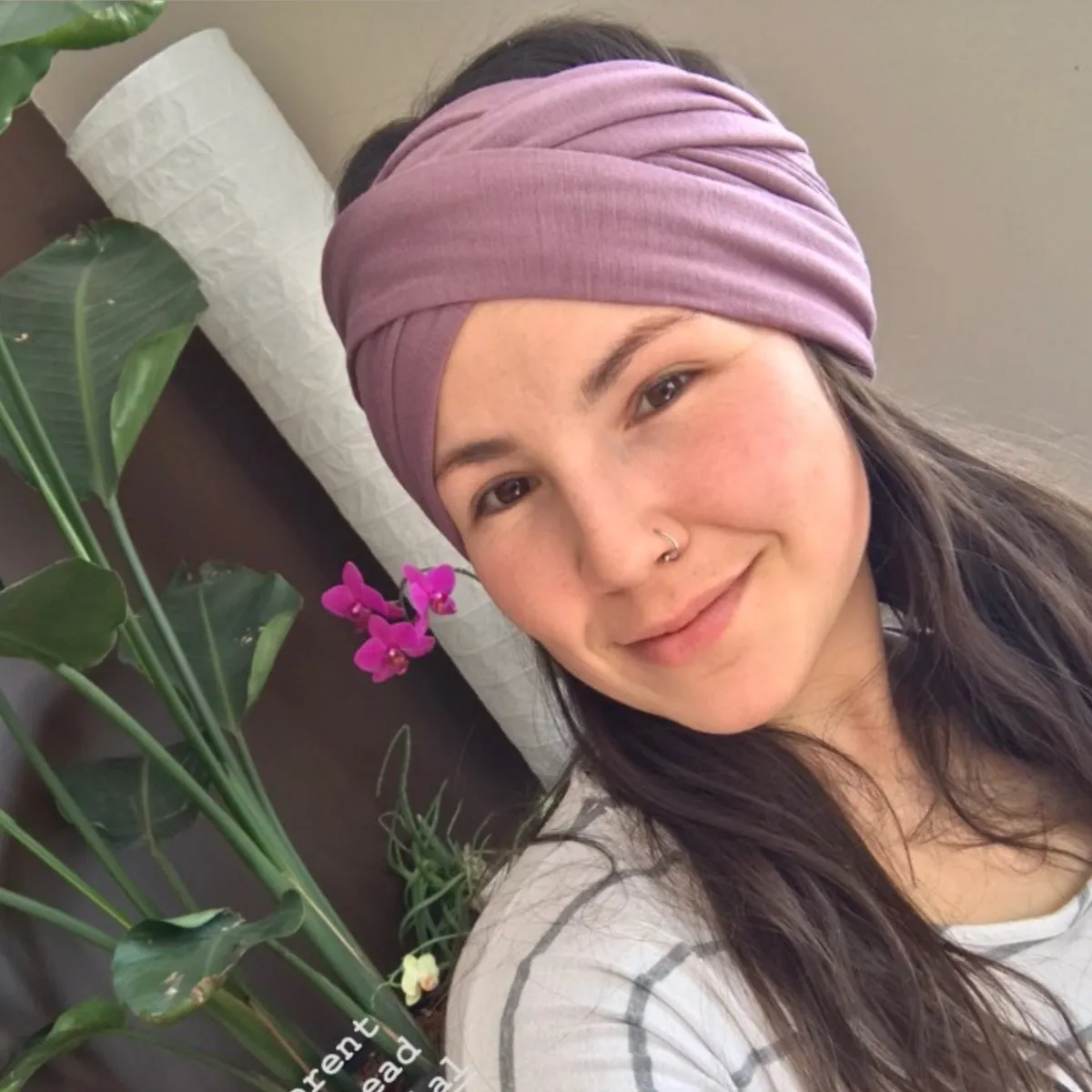 DEEP MAUVE Head Scarf