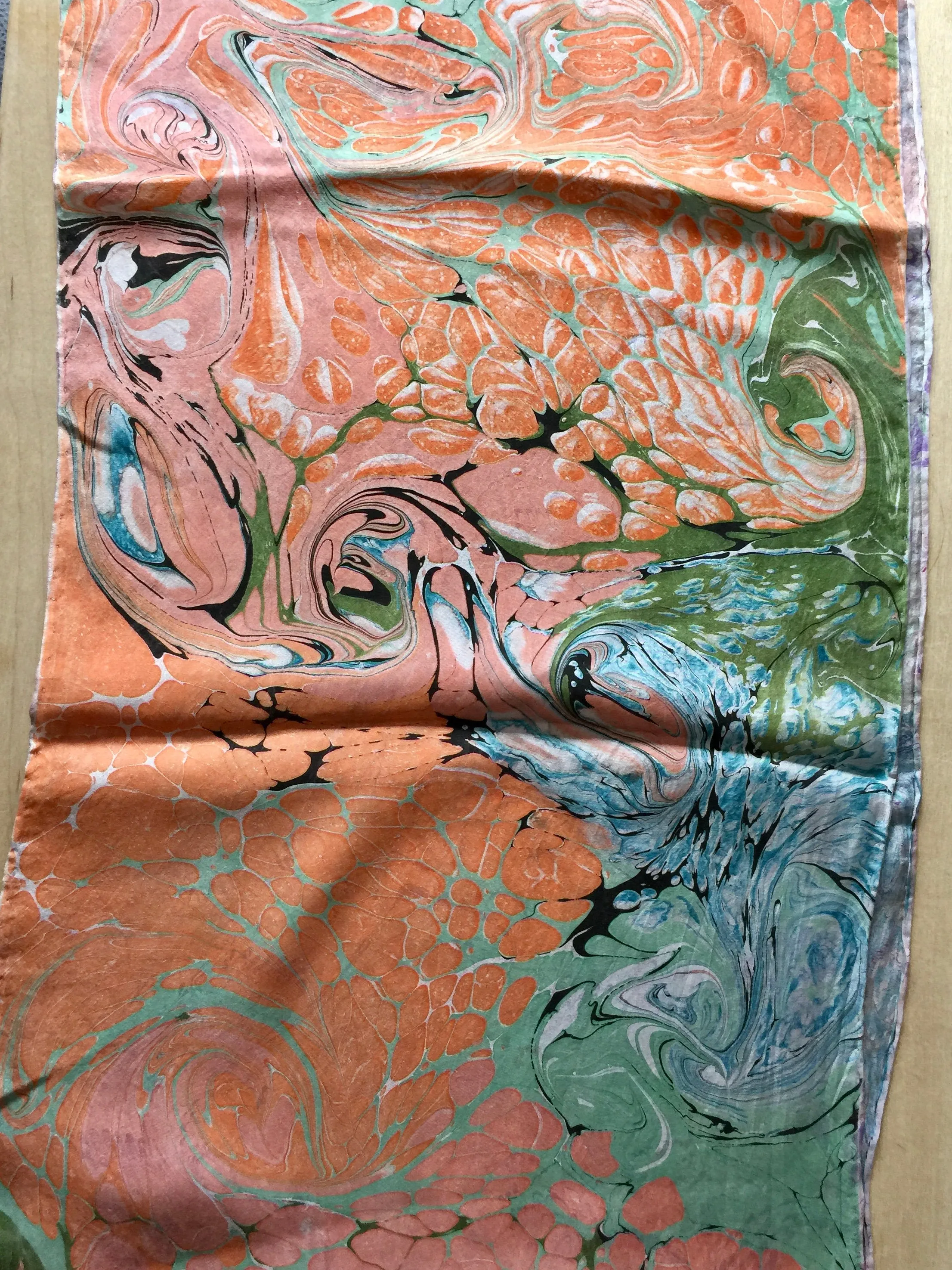 Double-Sided Multicolored Tokyo Habotai Silk 14x72"