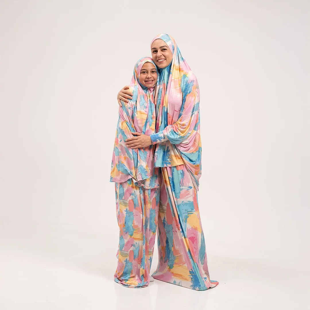 Elegant Isdal Printed Prayer Set - One & Two Piece