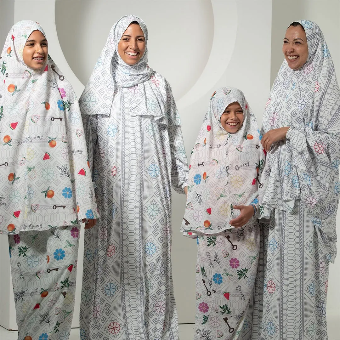 Elegant Isdal Printed Prayer Set - One & Two Piece