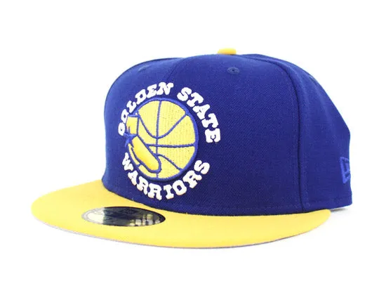 Golden State Warriors New Era 59Fifty Fitted Hat (Blue Yellow Gray Under Brim)