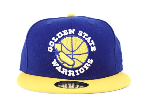 Golden State Warriors New Era 59Fifty Fitted Hat (Blue Yellow Gray Under Brim)