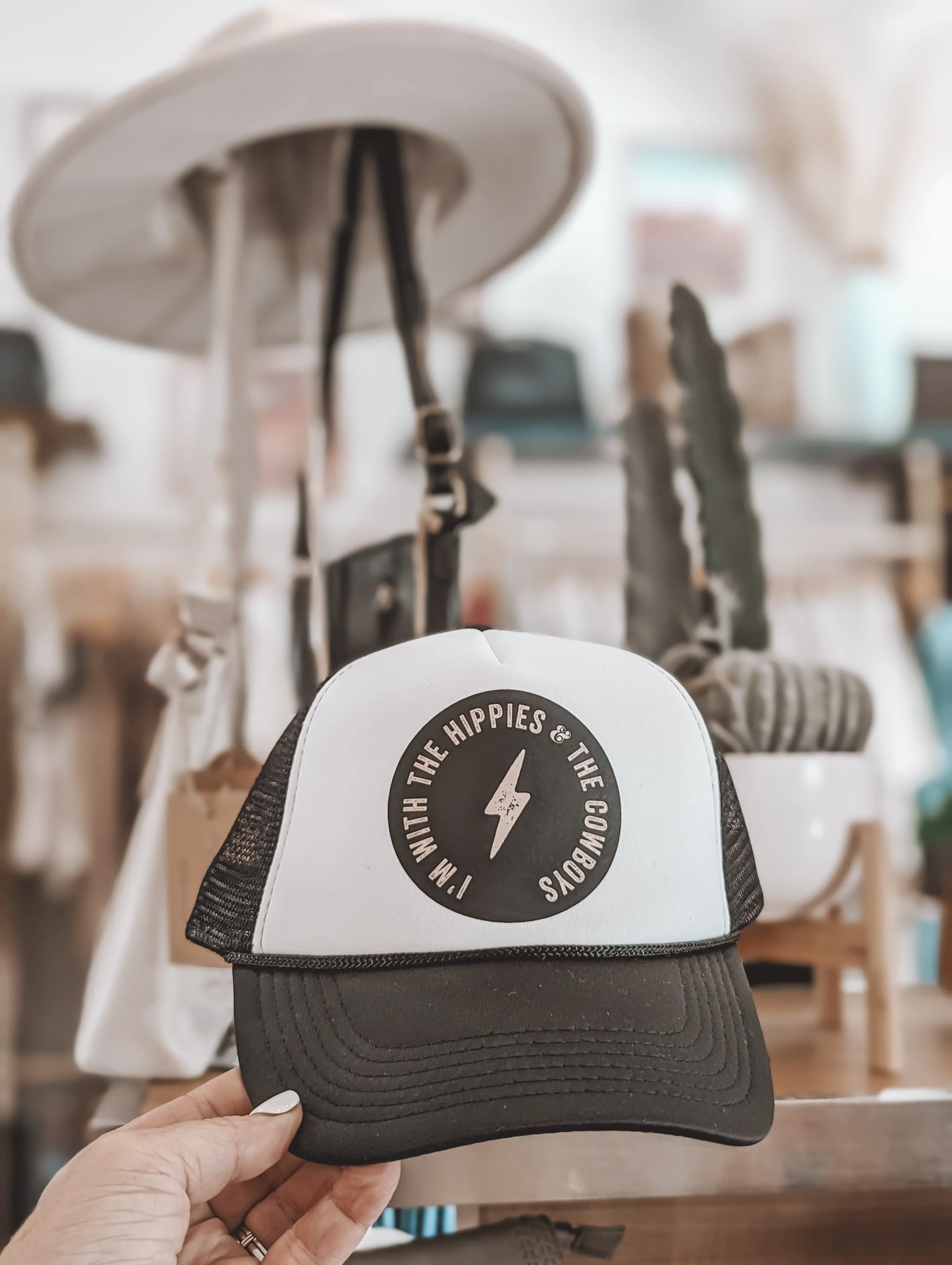 Hippies and Cowboys Trucker Hat