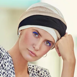 HOC VIVA Emmy Turban - Cream/Beige/Black