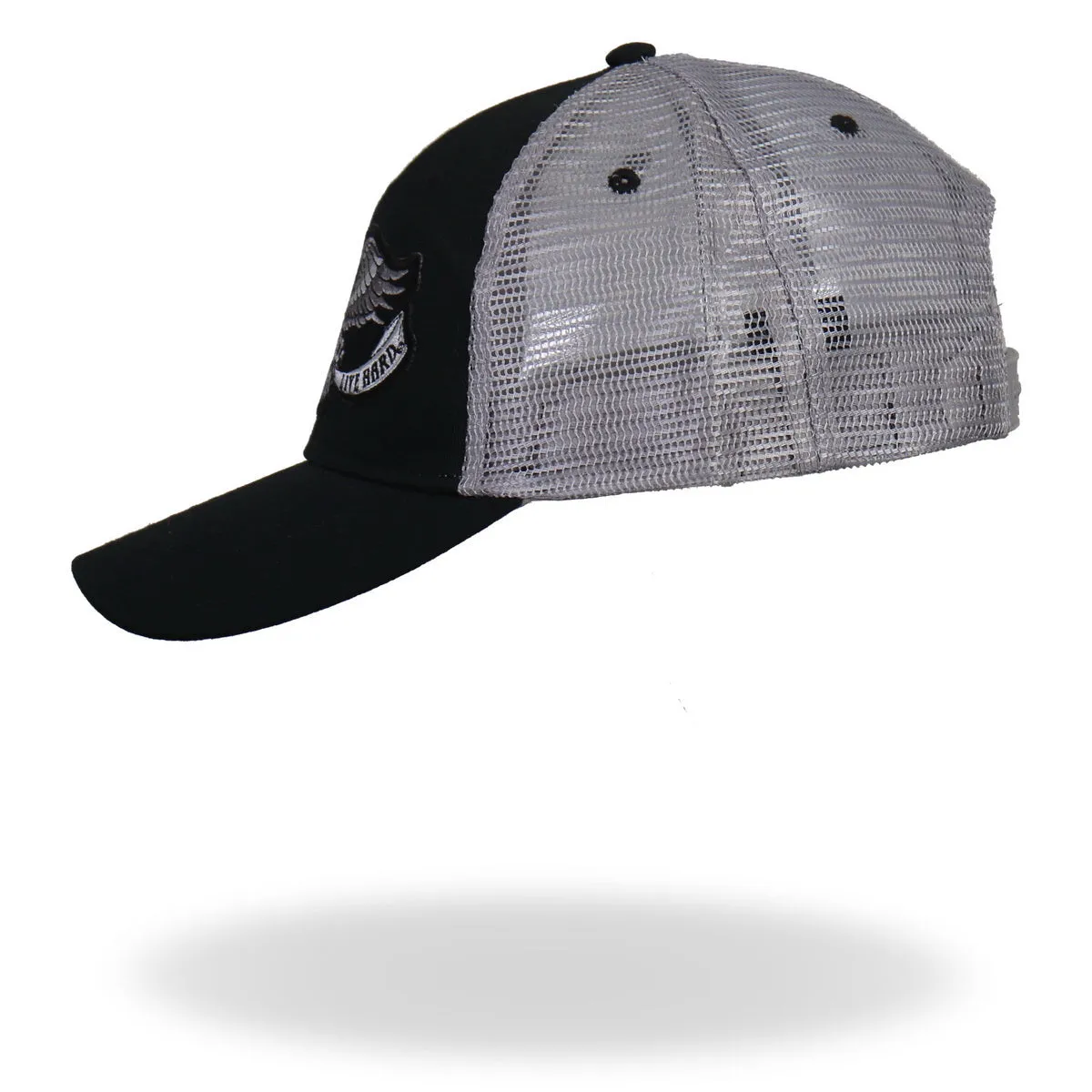 Hot Leathers GSH2006 Eagle Tattoo Trucker Black and Grey Hat