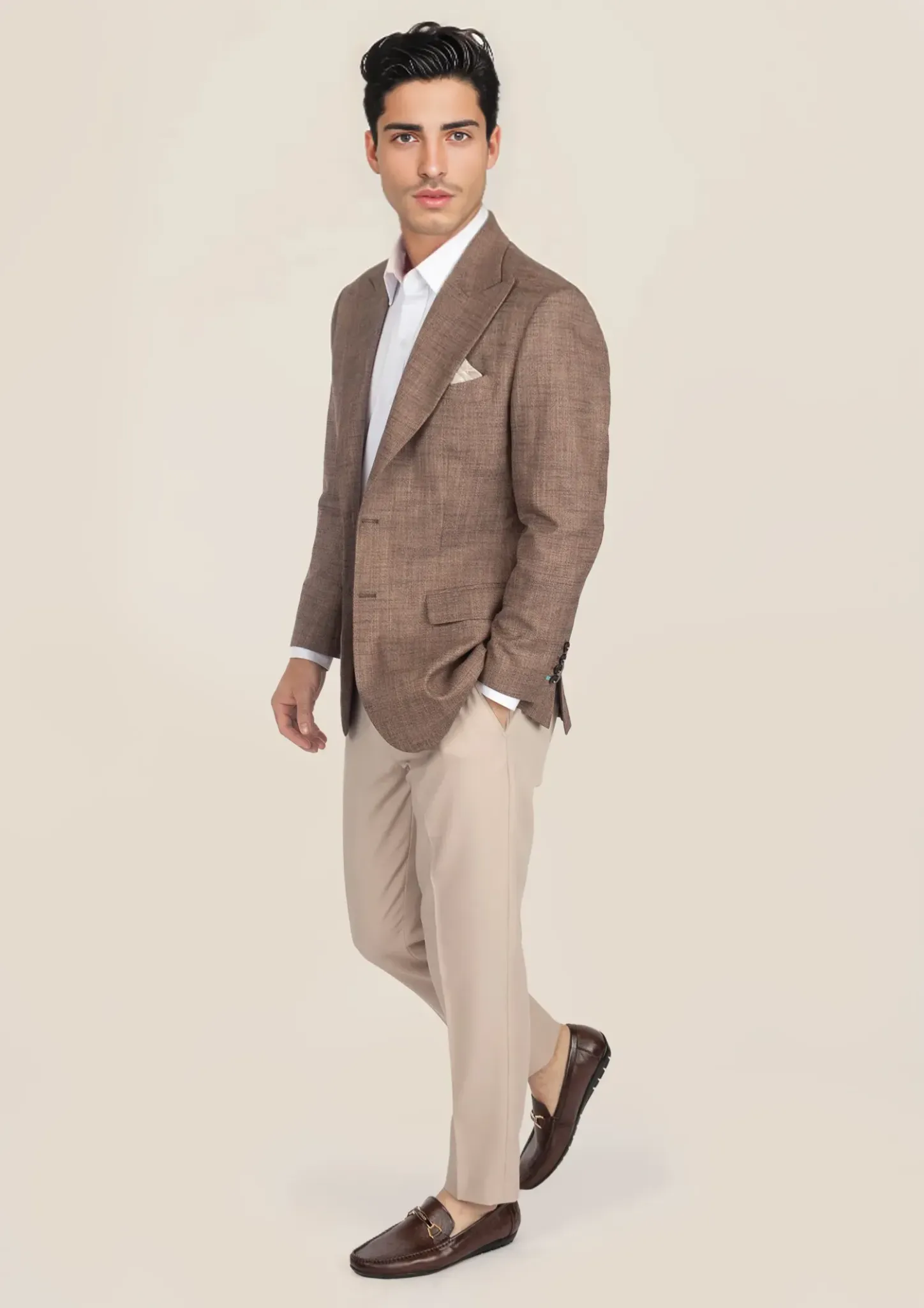 Hudson Tawny Brown Hopsack Jacket