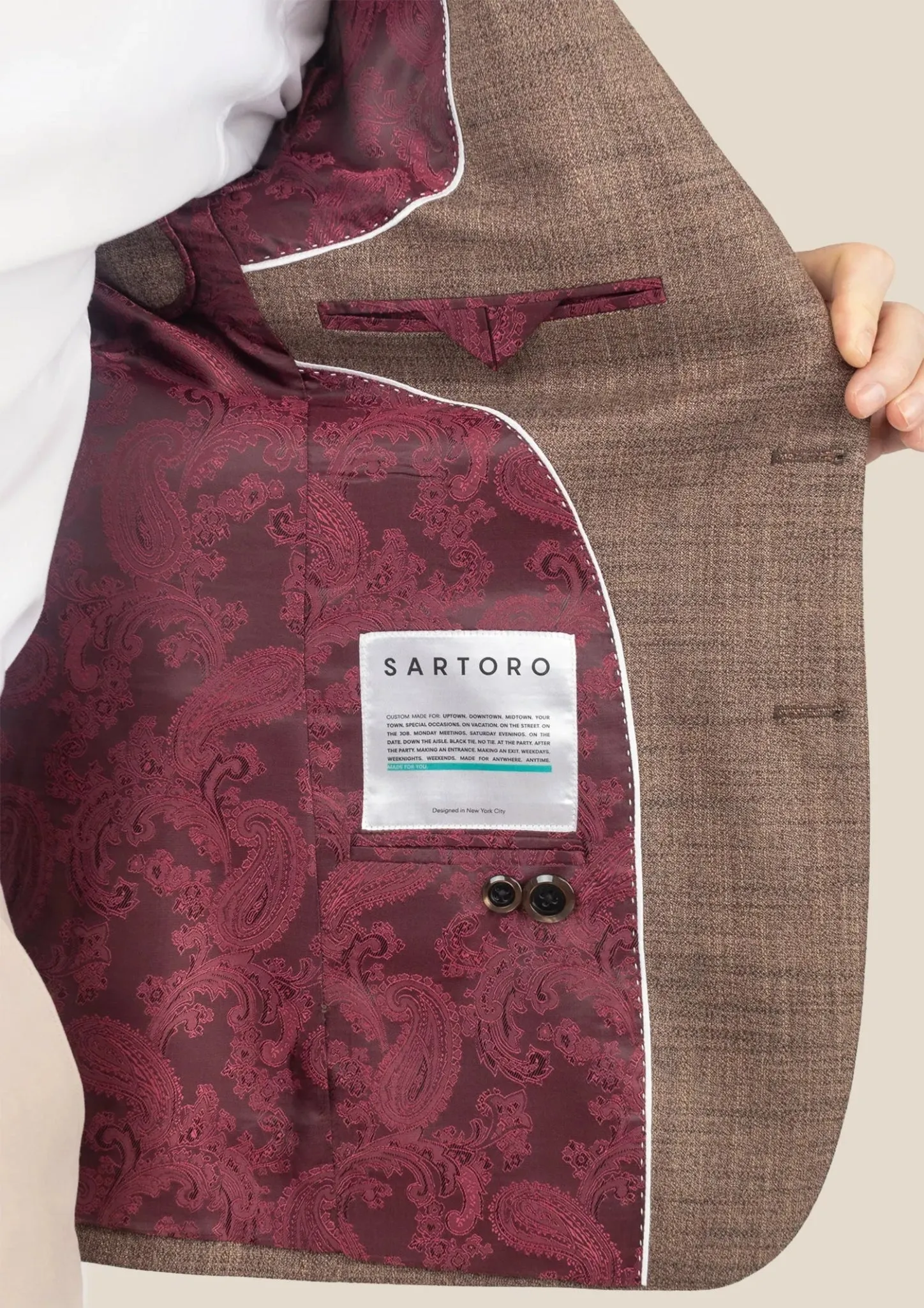 Hudson Tawny Brown Hopsack Jacket