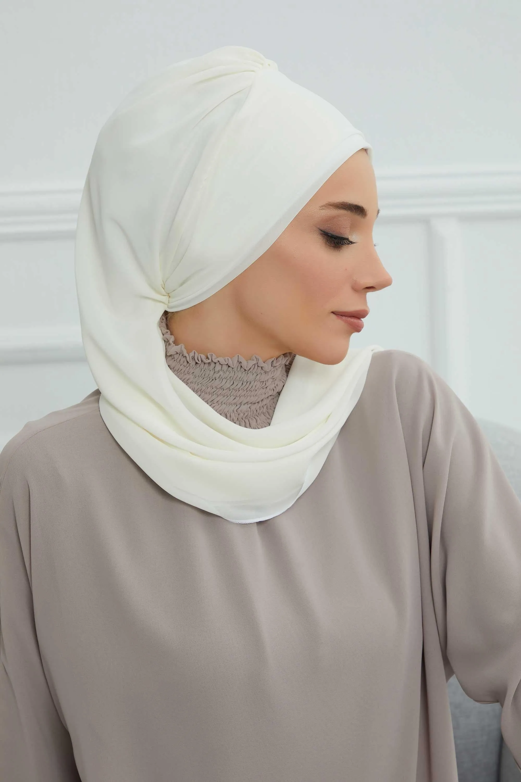 Instant Turban Chiffon Scarf Head Turbans with Gorgeous Unique Jewellery Stone Accessory For Women Headwear Stylish Elegant Design,HT-104